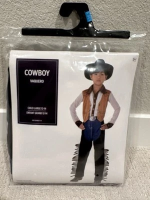 Новый ковбойский вестерн костюм шерифа для Хэллоуина детский размер L 12-14 костюм - Изображение 1 из 4