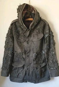 Griffin Studio Bladecut Parka Coat. Large. Green Cotton. Mens. Removable Lining. - Picture 1 of 24