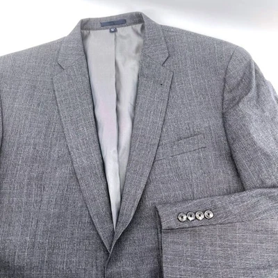 Chaqueta Blazer JOS A BANK 1905 Para Hombres 46XL 40W Calce Ajustado Lana a Cuadros Gris Foto 1 de 4