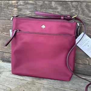 Kate Spade Crossbody Flat Purse Tote Burgundy Red NWT Genuine NEW - Picture 1 of 12