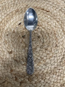 Godinger Olde Bouquet Place Oval Soup Spoon Floral - Picture 1 of 5