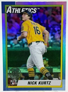 Nick Kurtz 2025 Topps Update 35th Anniversary Rainbow Foil 1990 Insert Rookie RC - Bild 1 von 2