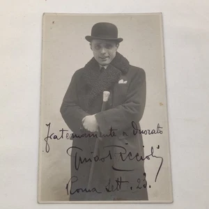 GUIDO RICCIOLI cartolina con autografo originale 1923 - Picture 1 of 2