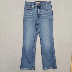 Madewell Jeans Women's Cali Demi- Boot Size 28 High-Rise Stretch Med Wash - Picture 1 of 9