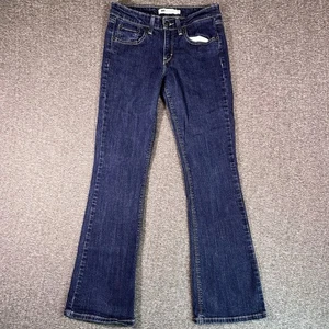 Levis 518 Jeans Damen 7 dunkelblau Bootcut Western Stretch Denim passt 28,5x31,5 - Bild 1 von 13
