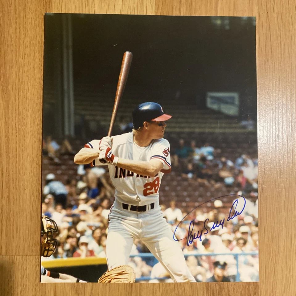 Foto autografiada firmada por Cory Snyder de 8x10 de los Indios de Cleveland Foto 1 de 1