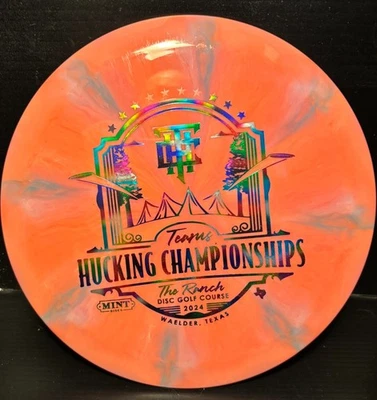 NEW Mint Discs Swirly Apex Phoenix 174g Coral-green Distance Driver Golf Disc - Image 1 of 3