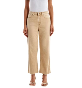 VICOLO Jeans donna DD5018 a vita alta beige - Picture 1 of 3