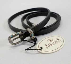 Cinturón Cuero Albatros 30 M Ajustado Negro Hecho en Italia 909027 - Imagen 1 de 10