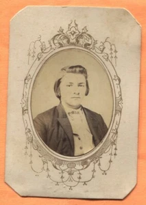 CDV Portrait eines jungen Mannes um 1860 alte Carte de visite - Bild 1 von 2