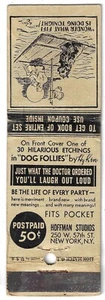 Correo de portada de cerilla vintage en 30 grabados divertidos locuras de perro. - Imagen 1 de 3