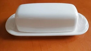 Vintage Pfaltzgraff Acadia White Butter Dish EXC - Picture 1 of 8