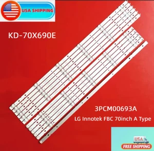 Strisce LED per Sony KD-70X690E KD-70X6700E 3PCM00693A 3PCM00694A S700DUC-A - Foto 1 di 4