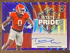 ‼️2023 LEAF METAL DARNELL WASHINGTON AUTO RC #2/4 UGA PITTSBURGH STEELERS State