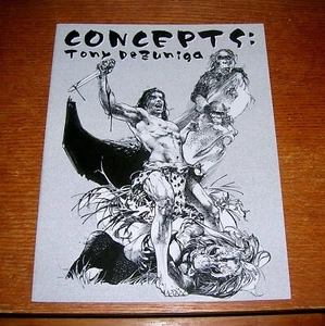 KONZEPTE TONY DEZUNIGA SIGNIERT TARZAN FANTASY SKIZZE KUNST - Bild 1 von 5