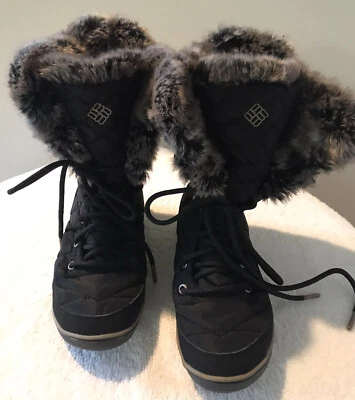 Botas Columbia Omni Grip 200 gramos negras impermeables acolchadas de piel sintética para mujer talla 6M Foto 1 de 4