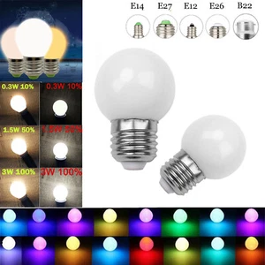Dimmable LED Globe Bulb E26 E27 B15 B22 E14 E12 3W 110-220V Color Change Lamp KC - Picture 1 of 16