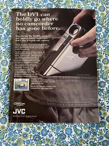 Vintage 1996 JVC DV1 Camcorder Print Ad Smallest Portable Ad Only - Picture 1 of 7