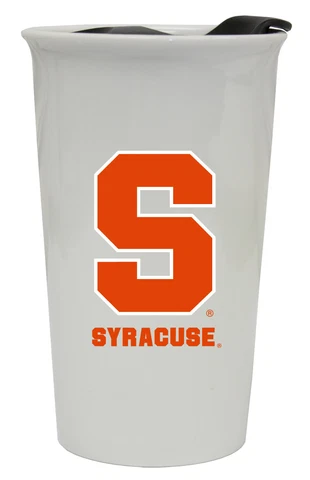 Syracuse Orange Double Walled Ceramic Tumbler Set-NCAA Travel Mug 2pk Cover