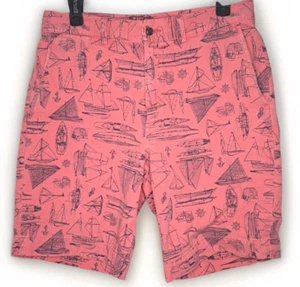 Polo Ralph Lauren Chino Shorts Herren 31 rosa Boot Segelboot Baumwolle Taschen Preppy - Bild 1 von 7