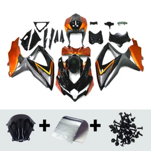 ABS Fairings for Suzuki GSXR600 GSXR750 K8 2008 2009 2010 Body Kit Orange Grey - Picture 1 of 9