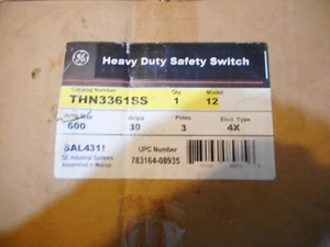 GE THN3361SS STAINLESS STEEL 30 AMP SAFETY SWITCH BOX - Picture 1 of 2