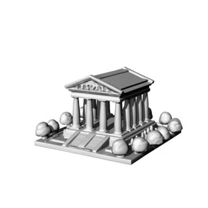 RHMG186 Ornamento in miniatura per modello da scrivania ornamento Il Partenone di Atene - Foto 1 di 1
