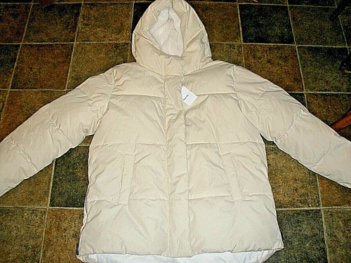 OFF WHITE NUOVO Oldy Navya donnao bianco sporcoto cappottoe inv conpuccio cappuc grande (cor allade) grande) ve alttaglio det