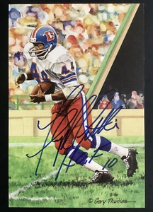 Floyd Little Signed GLAC Goal Line Art Card Football Broncos Autograph HOF JSA 1 - Picture 1 of 2
