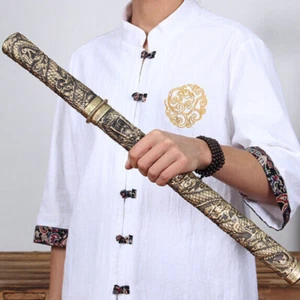 Espada corta dragón en espiral de latón daga china WuShu hoja afilada de doble filo - Imagen 1 de 11
