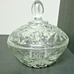 Vintage Glas Zuckerdose Anchor Hocking Davidstern - Bild 1 von 12