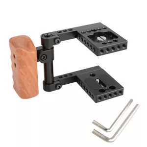 CAMVATE Half Camera Cage Protection Frame Wooden Grip fr BMPCC BlackMagic Pocket - Bild 1 von 7