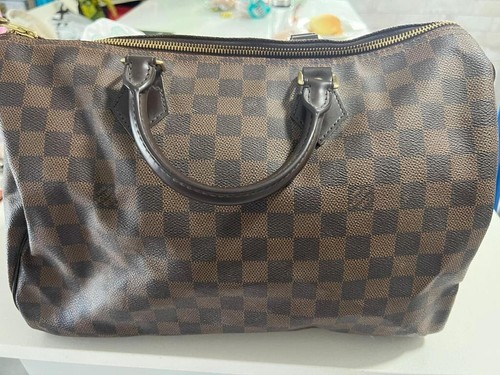 LOUIS VUITTON（LV） Louis Vuitton Speedy Borsone 35 Damier Ebene tela marrone
