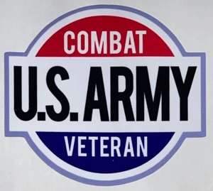 Pegatina de combate veterano del ejército de Estados Unidos impermeable - Imagen 1 de 1