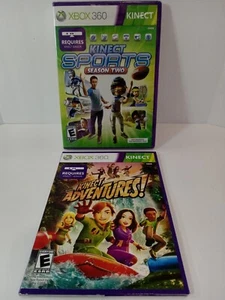 Kinect Sports Season 2 Microsoft Xbox 360 Brand New Sealed + Kinect Adventures - Picture 1 of 5