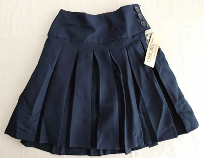 Cherokee Sch Uniforme Plisado Scooter Falda Cintura Ajustable Azul Marino Talla 8 ¡NUEVO CON ETIQUETAS! #15512 Foto 1 de 3
