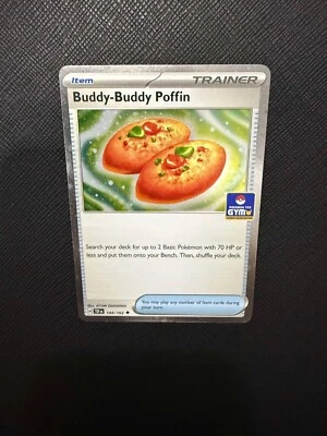 Pokemon Asia Exclusive Buddy-Buddy Poffin Gym Promo Stamped 144/162 - Image 1 of 2