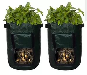 2 PAC! 10 Gal Garden Grow Bags Vegetables Heavy Duty Eco Friendly Planting - Picture 1 of 6