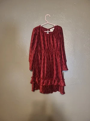 Rare Editions Burgundy Velvet Girls Dress NWT Size 6 - Image 1 of 4