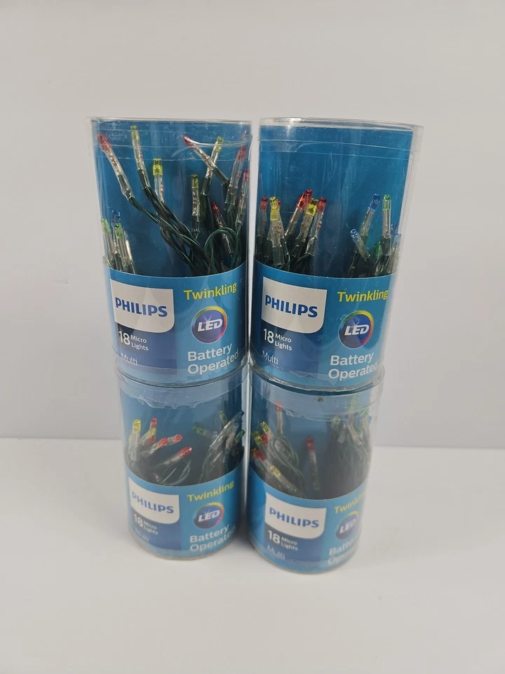 Philips 18ct LED Micro Lights Twinkling Multi Battery Operated