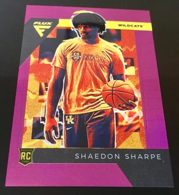 2022 Flux #8 Shaedon Sharpe Purple Refractor RC 22/49 Kentucky Trail Blazers — 第 1/2 张图片