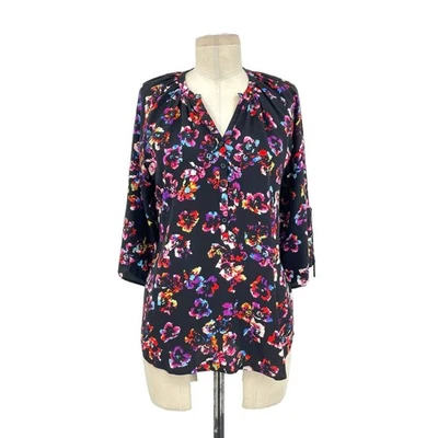 Top Yumi Kim Yumi en Negro Estampado Floral Seda Talla XS Foto 1 de 4