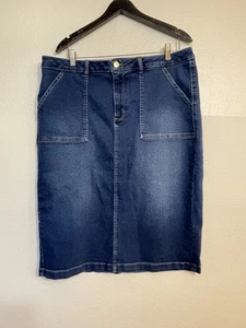 Anne Kline Denim Bleistift Midirock Größe Damen 16 - Bild 1 von 8