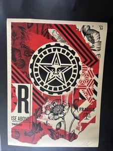 Shepard Fairey - OBEY  Gears of Justice signed limited Poster print edition /550 - Picture 1 of 5