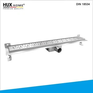HUX HOME® PREMIUM G Duschrinne perle 60-120 cm aus Edelstahl nach DIN18534 Wandm - Bild 1 von 15