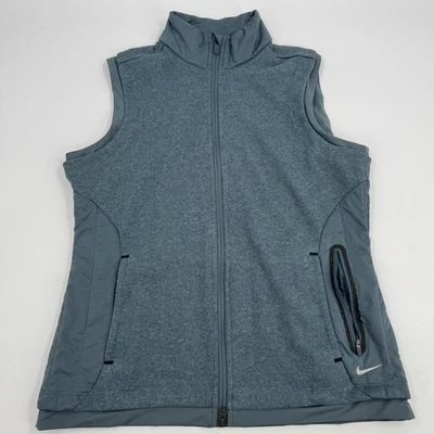 Nike Women's Vest Full Zip Sleeveless Jacket Layering Athletic Training Blue L - Image 1 of 4