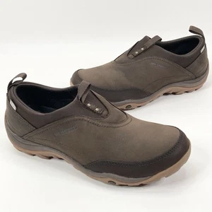 MERRELL Women's Shoe Sz 8.5 WP Moc Clog Bracken Brown Nubuck Leather J02180 NEW - Picture 1 of 15