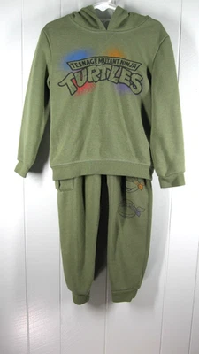 Sudadera Nickelodeon Tortuga Ninja Niños 5T Verde Sudadera con Capucha Bolsillo Carga Dibujos Animados Foto 1 de 4