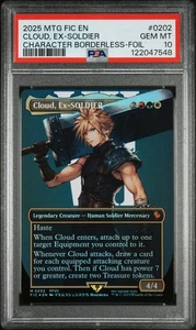 PSA 10 Magic the Gathering Cloud, Ex-SOLDIER Borderless Foil 202 Final Fantasy - Picture 1 of 2