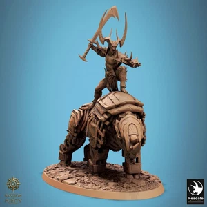 Iron Hell Rider STAND OFF 3D Miniatures 90mm base Awesome Detail - Picture 1 of 8